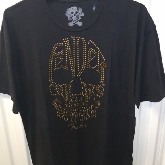 Fender Guitar Custom Shop Bling Skull T-shirt XXL - Picture 2 of 4